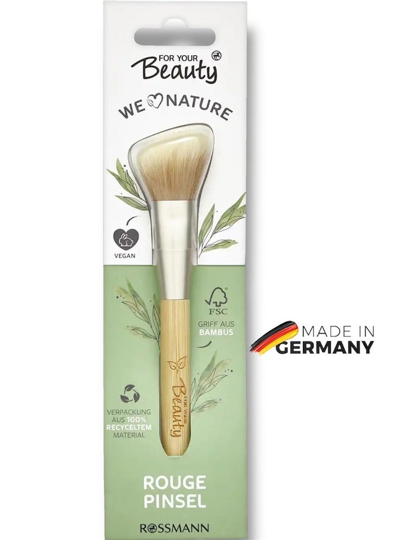 Rossmann We Love Nature Rouge Brush with FSC Bamboo Handle – Vegan & Eco-Friendly - Image 1